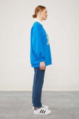 LEVİDOR  POLO YAKA SWEATSHİRT Mavi S/M