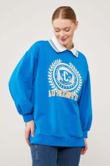 LEVİDOR  POLO YAKA SWEATSHİRT Mavi L/XL