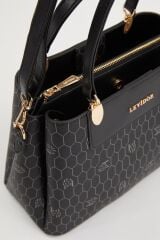 LEVİDOR SİYAH MONOGRAM ÇANTA Siyah AA