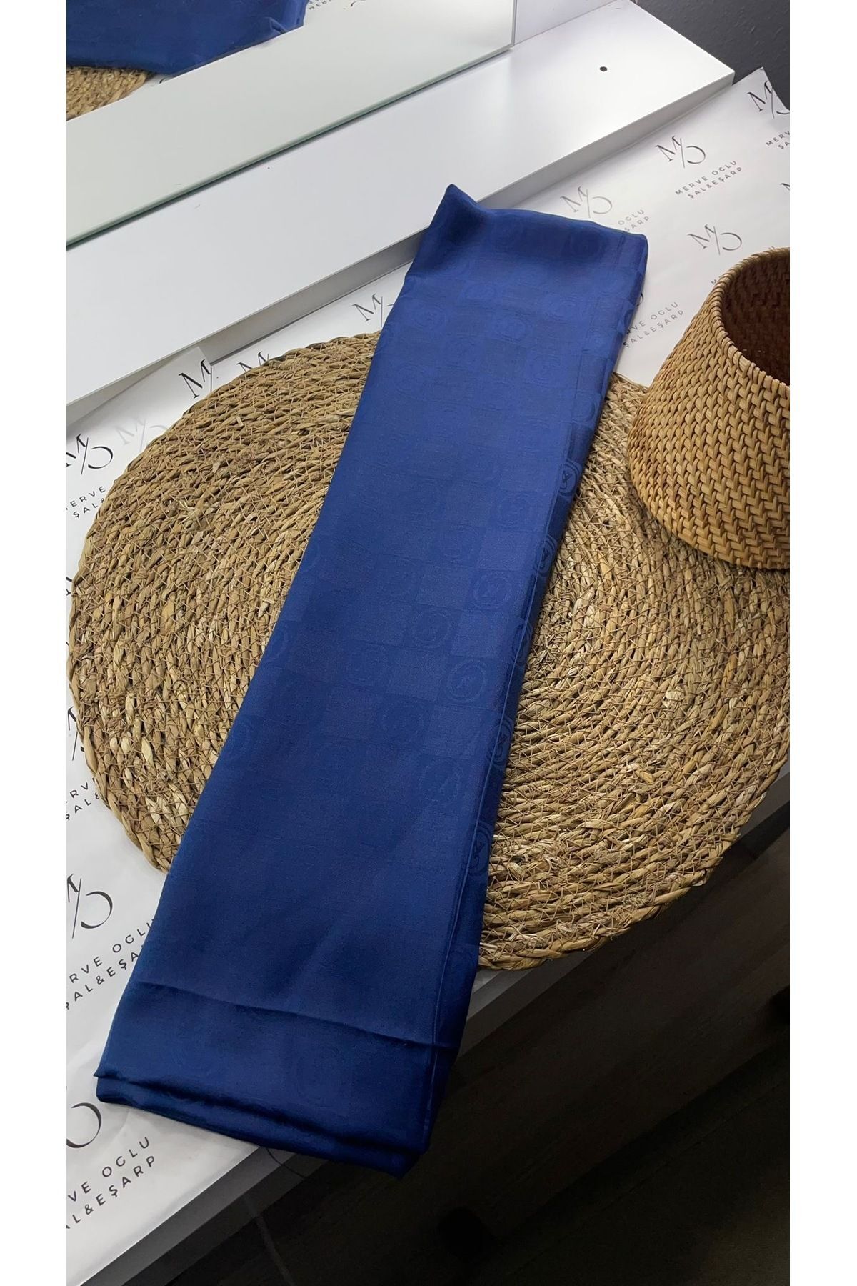 L desen şal Mavi Tek Ebat 80 x 180
