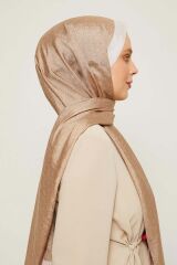 LEVİDOR KREM MONOGRAM ŞAL KREM Tek Ebat 190 x 80
